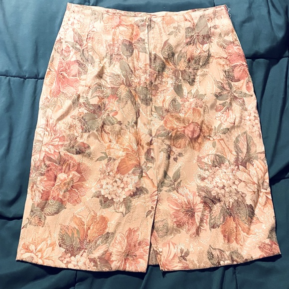 Vintage 90s Michael K & Company Floral Skirt Size 9 - Picture 3 of 9